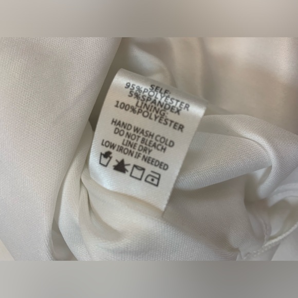 NWT Blue Blush white ruffled mini dress lined small (bin J) - Picture 10 of 16